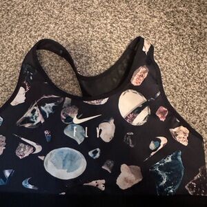 Nike Fly Black Sports Bra with Colorful Gem Print